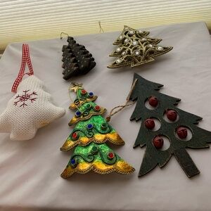 Festive Christmas Tree Ornaments Set. Variety. Holiday. Christmas.
